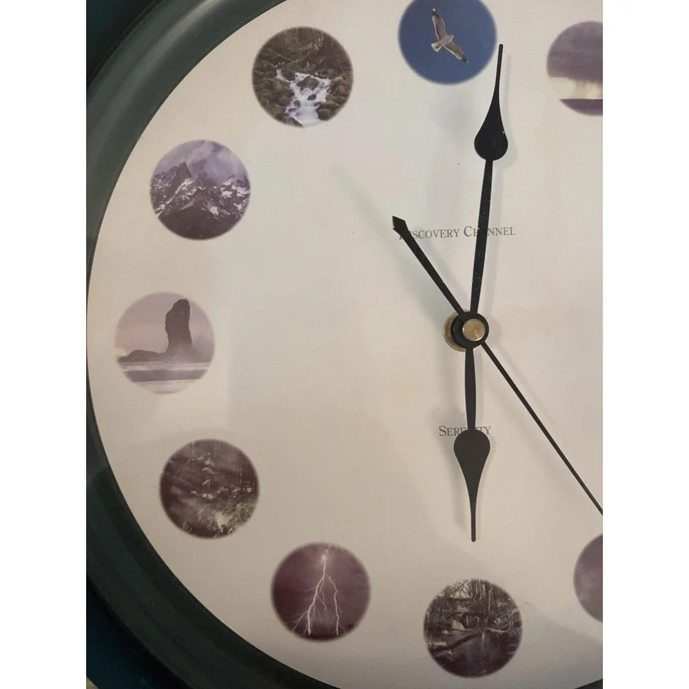 Vintage Discovery Channel Serenity Nature Sounds Wall Clock Tested Works Green